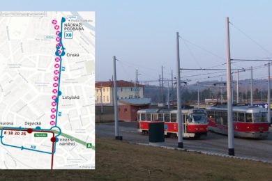 Výluka tramvajové trati z Vítězného nám. do Podbaby