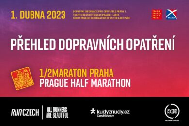 Dopravní opatření související s konáním běžeckého závodu ½MARATON Praha 2023.