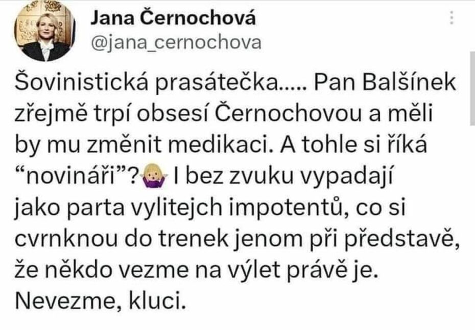 Reakce Jany Černochové na diskusi redakce Echo24, kde ministryni přirovnali ke komunistické spisovatelce Marii Majerové.   