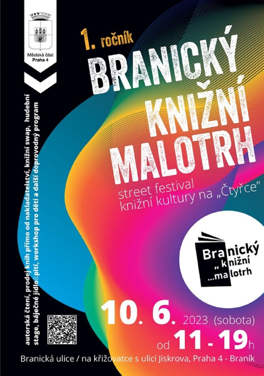 Plakát Branického knižního veletrhu 2023.