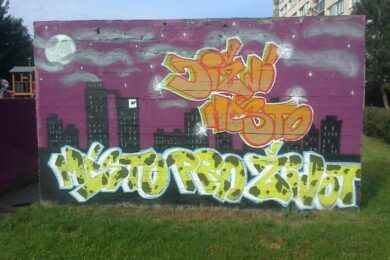 Legální grafitti v Praze 11.