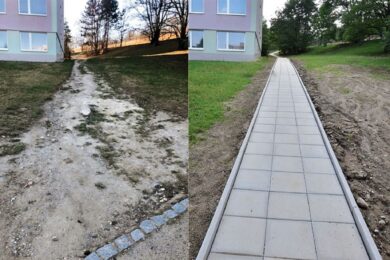 Nový chodník vybudovaný v loňském roce v ulici Ohradní z iniciativy místní obyvatelky zlepšil pěší cesty v této lokalitě.
