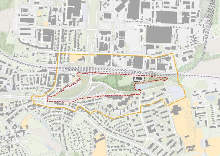 Mapa zahrnující tramvajovou smyčku v Hostivaři, která projde proměnou.