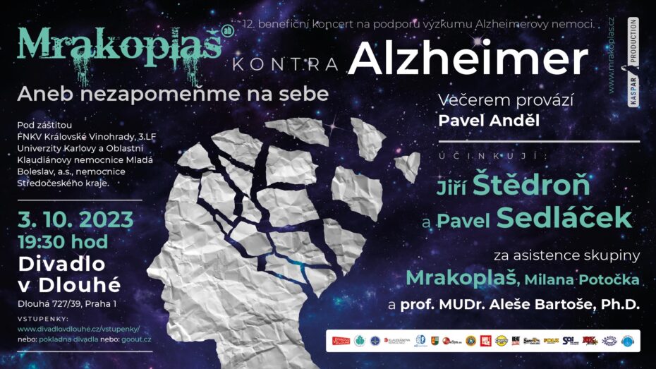 Plakát pro akci Mrakoplaš kontra Alzheimer.
