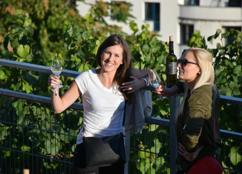 Oblíbené vinobraní je tradičně vhodnou příležitostí pro přátelská setkání se sklenkou v ruce.