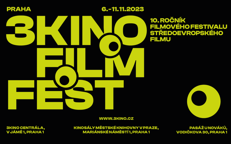 Plakát letošního 10. ročníku filmového festivalu 3KINO FILM FEST 2023.