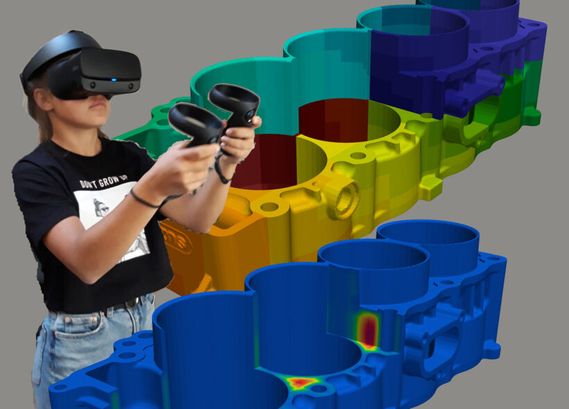 Akce Využití virtuální reality (VR) při analýze výsledků vědeckotechnických simulací.