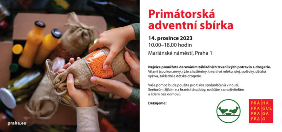 Plakát pro Primátorskou adventní sbírku 2023.