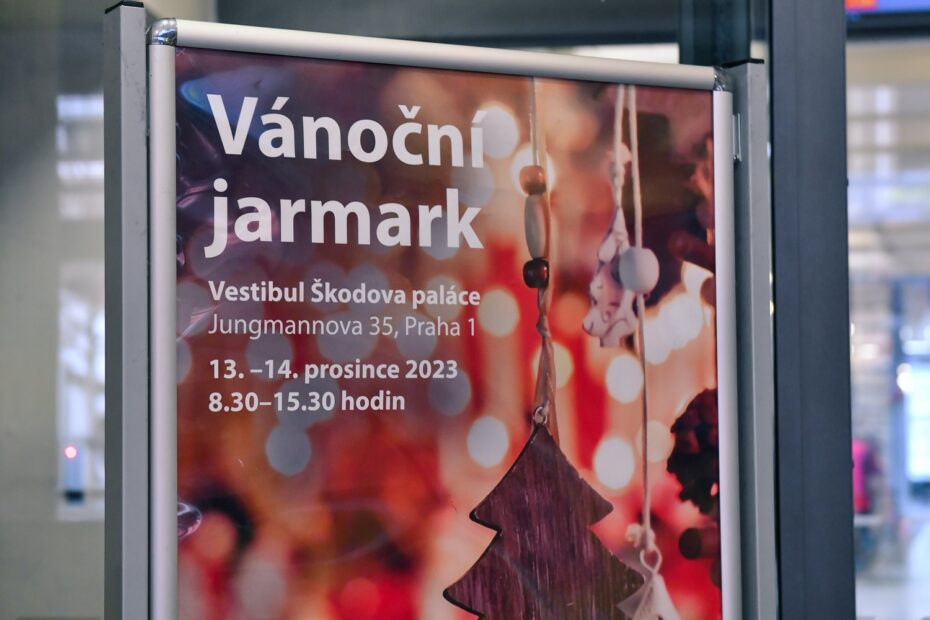 Vánoční jarmark proběhne ve Škodově paláci v Jungmannově ulici v Praze 1. 