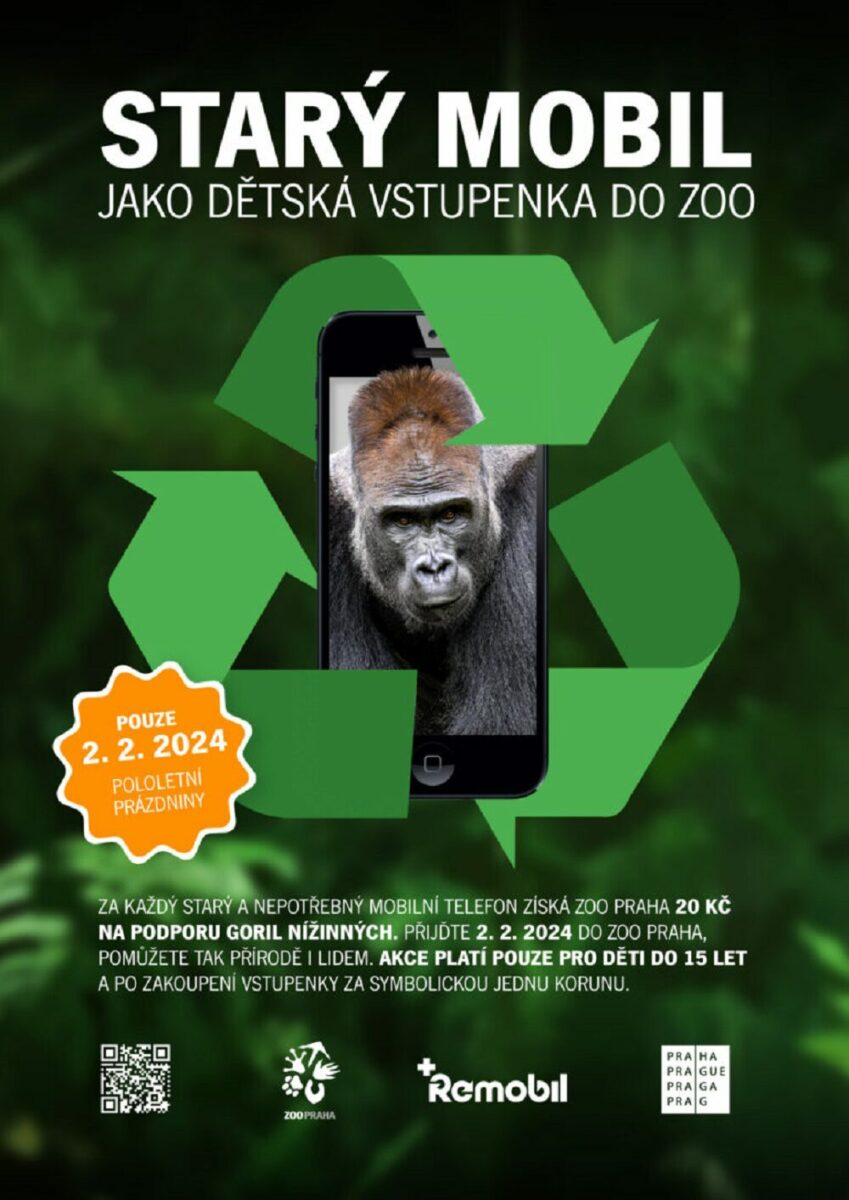Přijďte se starým mobilem 2. února do ZOO Praha a budete mít lístek za korunu