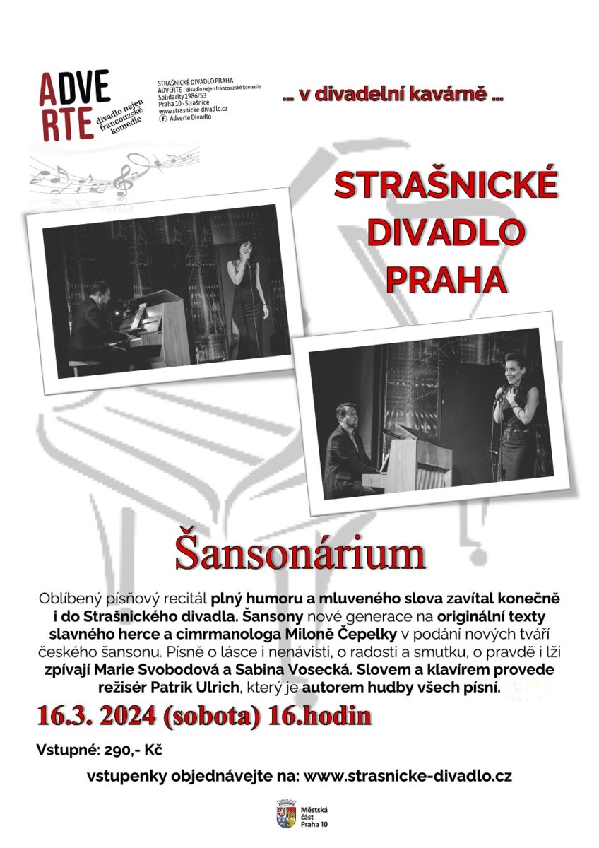 V sobotu 16. března v 16 hodin zavítá do Strašnického divadla poprvé populární pořad Šansonárium.