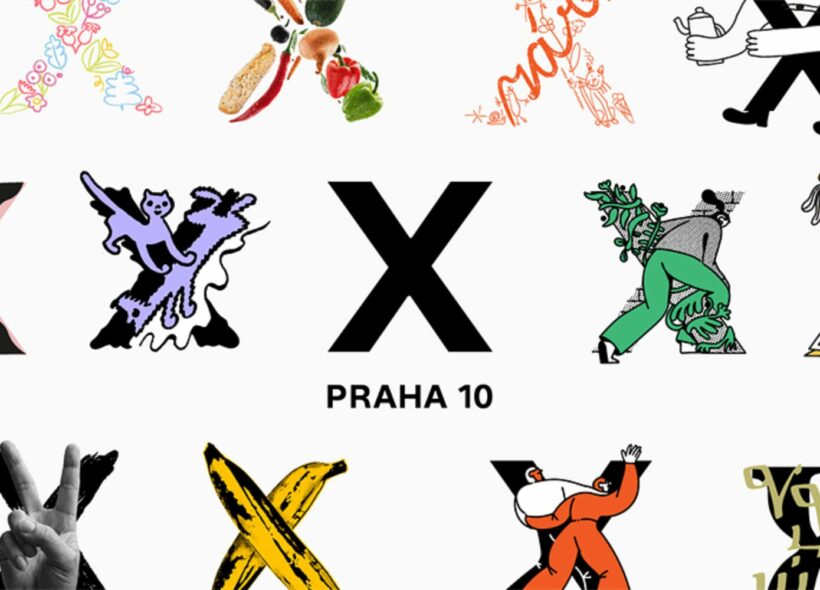 Nová vizuální identita Prahy 10 - X jako Desítka. 