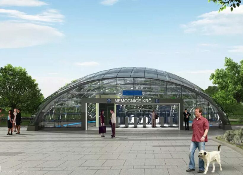 Jižní vestibul stanice Nemocnice Krč na Metru D.