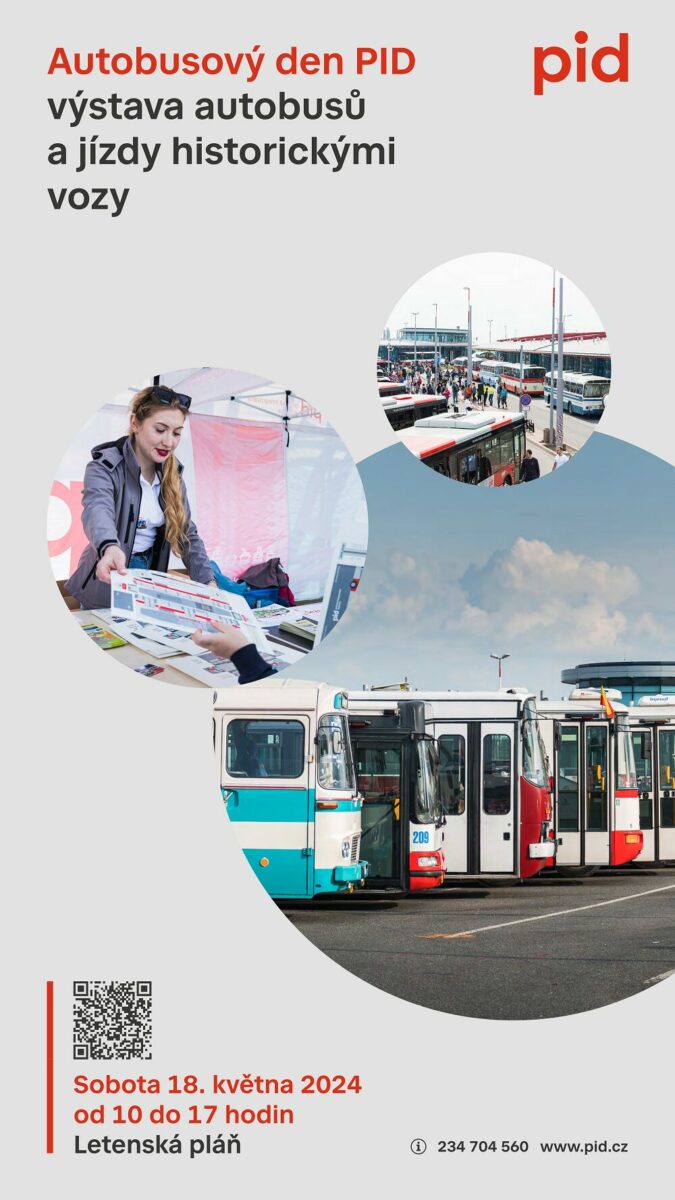 Plakát pro Autobusový den na Letné.