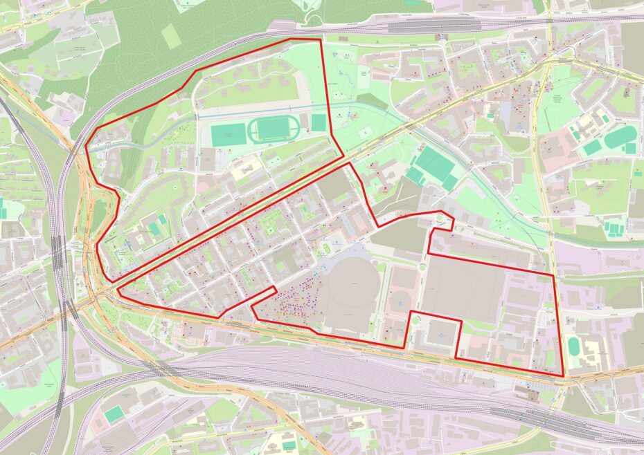 Speciální zóna pro úpravu dopravy v rámci pražského Mistrovství světa v ledním hokeji v květnu 2024.
