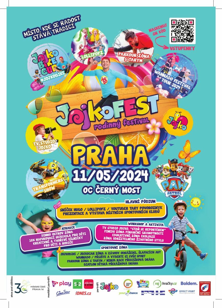 Plakát rodinného festivalu JOJKOFEST 2024.