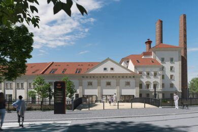 Revitalizace Nuselského pivovaru vycházela z jeho historického vzhledu.