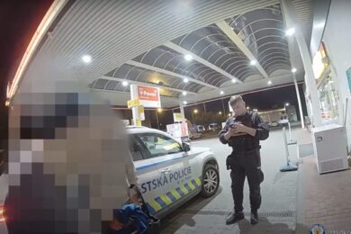 Krátce po předložení dokladů, začala žena před strážníky utíkat, ale daleko neutekla.