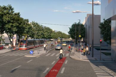 Takto bude vypadat Počernická ulice v malešicích až na ní v roce 2027 začnou jezdit první tramvaje.