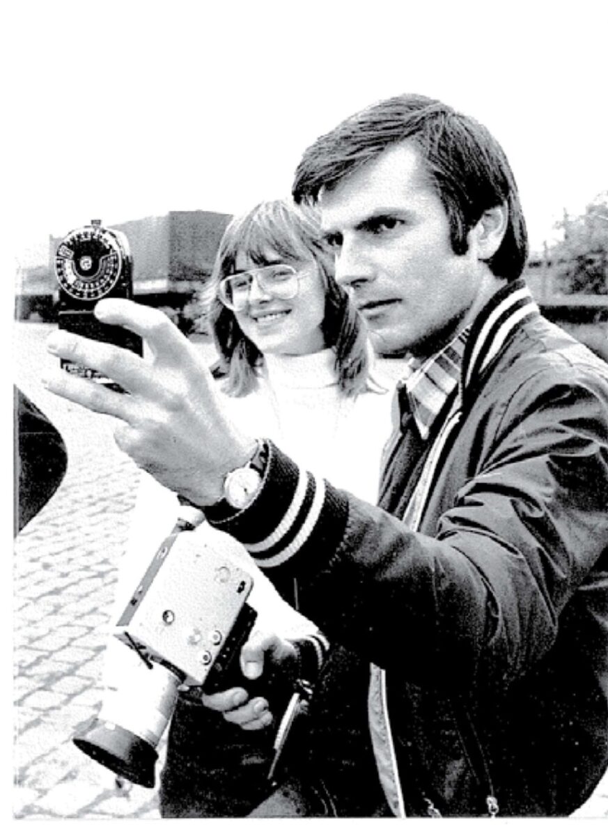 Eva Houdová při studiu na INSAS s Jean-Claude Neckelbrouckem v Bruselu v roce 1973.