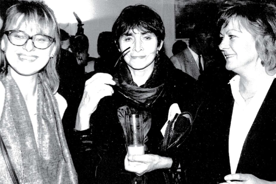 Eva Houdová, Věra Chytilová a Tina Kopecká na festivalu českého filmu v Bruselu v listopadu 1990.
