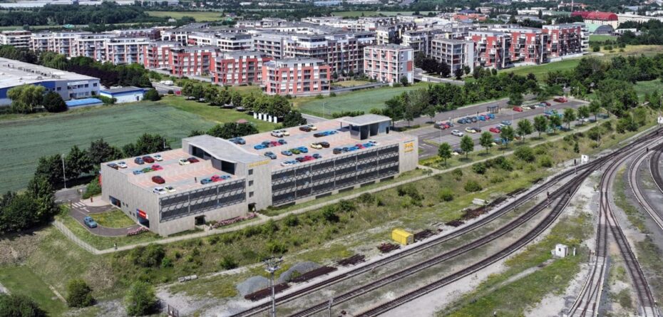 Vizualizace nového záchytného parkoviště P+R na Zličíně.