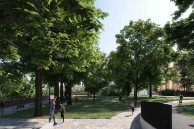 Vizualizace budoucí podoby Karlovského předmostí v Praze 2.