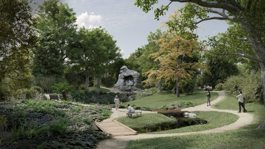 Vizualizace Chodkových sadů po revitalizaci.