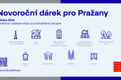 Hlavní město Praha i letos připravilo pro své obyvatele novoroční překvapení v podobě zvýhodněných vstupů do vybraných kulturních a volnočasových institucí.
