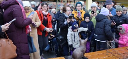 Na Sofijském náměstí v pražských Modřanech byla včera slavnostně odhalena bronzová socha místní kočičí legendy – kocoura Mikeše.  Zájem místních obyvatel byl značný.