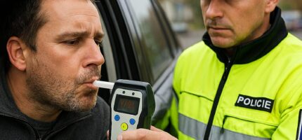 Ilustrační moment silniční kontroly. Odborníci upozorňují, že bez fyzických bariér a moderního dohledu zůstává jízda pod vlivem alkoholu či drog reálným rizikem.