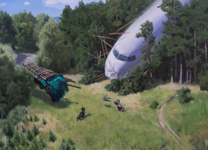 Obraz Zdeňka Daňka s příznačným názvem Smůla. 