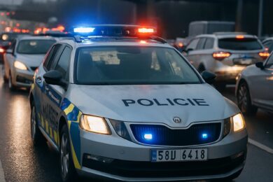 Závod s časem na Jižní spojce.  
Pražští dálniční policisté prorážejí kolonu, za nimi vůz s rodičkou v bolestech. Majáky osvětlují mokrou vozovku, auta uhýbají, napětí roste. Každá minuta rozhoduje. Holčička se narodí pět minut po příjezdu — a bez této cesty by přišla na svět v autě.