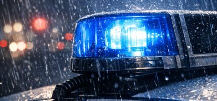 Detail policejního majáku v dešti symbolizuje zásah pražských kriminalistů, kteří pátrají po útočníkovi z Frýdlantské ulice.