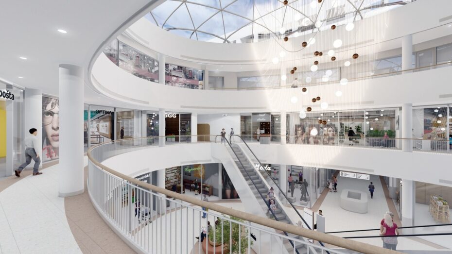 V komerční části vznikne supermarket, prostory pro obchody a služby, restaurace i kancelářské zázemí. 