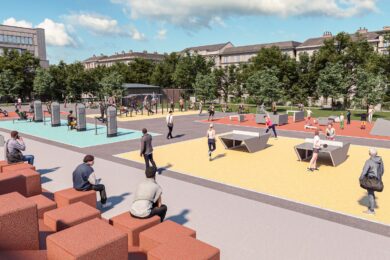 Projekt počítá s rozšířením sportovních ploch a klade důraz na jejich víceúčelové využití. 