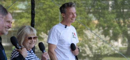 Tomáš Portlík při zahájení kampaně SPOLU pro Prahu v parku Přátelství na Praze 9.