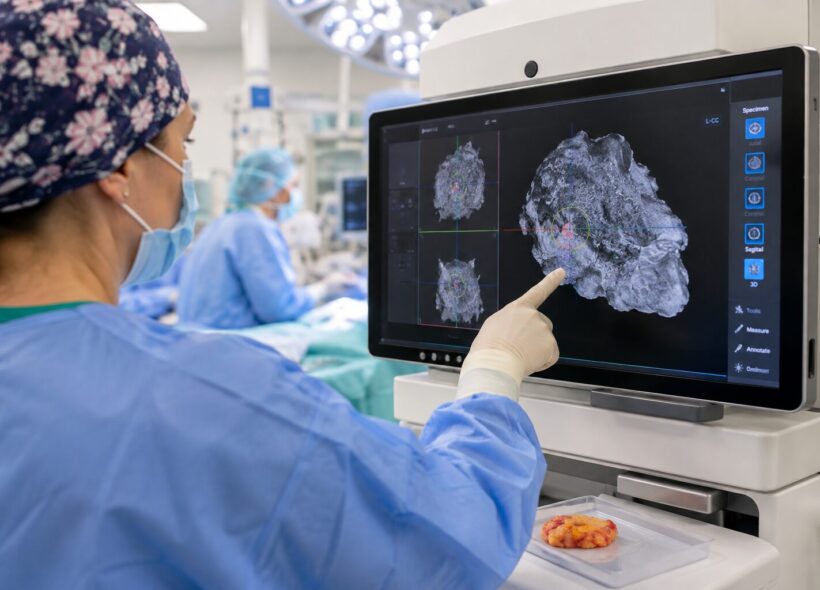 Moderní 3D zobrazování pomáhá chirurgům při operacích nádorů prsu.