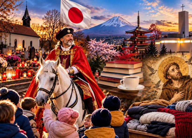 Čtyři listopadová setkání v Praze 5 propojí dušičkové vzpomínky, modlitbu za Japonsko, příběh svatého Františka a svatomartinskou tradici spojenou s pomocí lidem bez domova.
