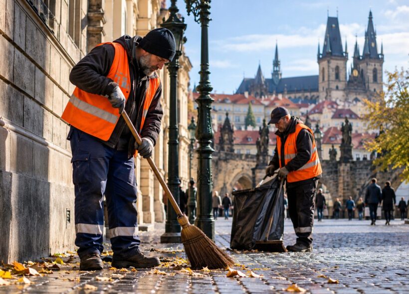 Úklid veřejných prostranství v centru Prahy pomáhá udržovat čistší ulice a zároveň nabízí lidem bez domova příležitost získávat pracovní návyky. Praha 1 tento způsob sociální pomoci podporuje už od roku 2008.